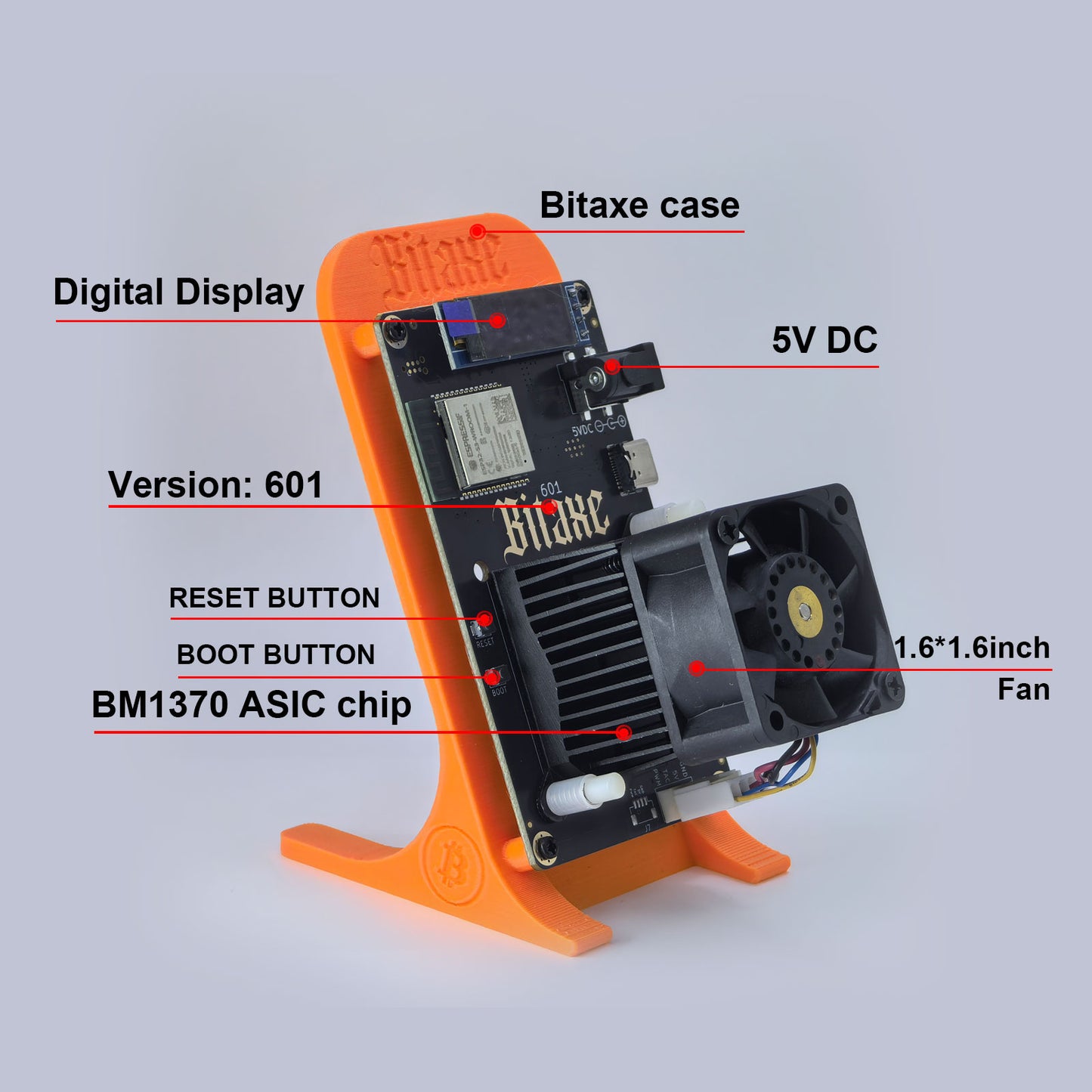 Bitcoins Miner 1.2TH/s Bitaxe Gamma 601 Solo Miner BM1370 Asic Chip 2.4G WiFi 18W/TH BTC Lottery Crypto Miner with S21 Pro Asic Bitcoins Mining Machine Micro Silent Home Use